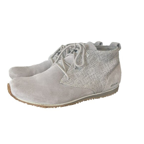 Eddie Bauer Light Gray Suede Transition Chukka Ankle Booties Boots Women’s 8 - Picture 1 of 8